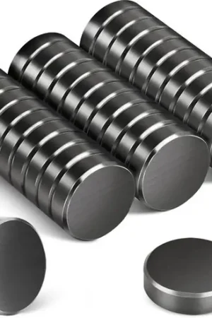 Prezzo Basso Pacco di 30 magneti per lavagne, 18 x 5 mm magneti di ferro, forti magneti neri per frigorifero, magneti rotondi per lavagne, lavagne da parete, lavagna per scuola, magneti per frigorifero