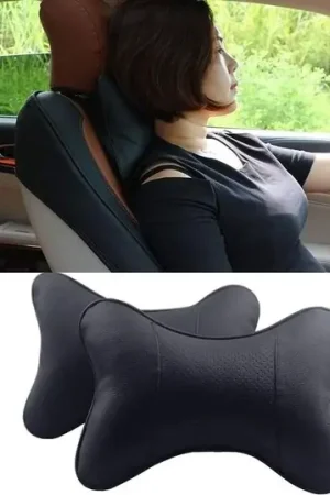 Autocuscino in PU pelle, unico pezzo, per supporto testa auto, dimensioni 25x17cm. Esclusivo