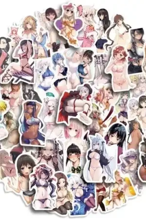 Sticker Anime Sexy Donna Acquario - 50 pezzi Pacchetto Sticker Anime Donna Sexy - Laptop Telefono Ombrello Bagaglio Casco Skateboard Auto Ultimissimo Modello