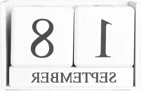 Calendario di carta con blocchi - Decorazione vintage per ufficio - Visualizzazione data calendario di carta Popolare